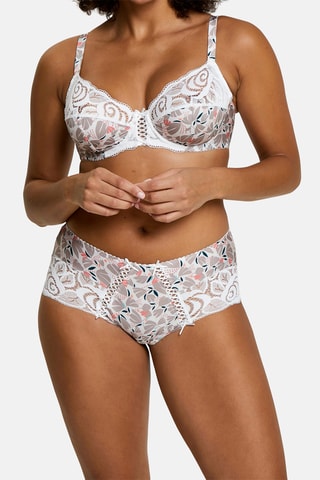 Shorties Amelie Print - Toupeira e branco