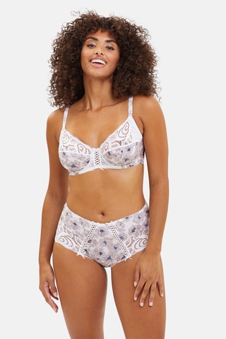 Shorties Amelie Print - Azul e cinzento-claro