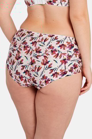 Shorties Violette - Branco e bordô