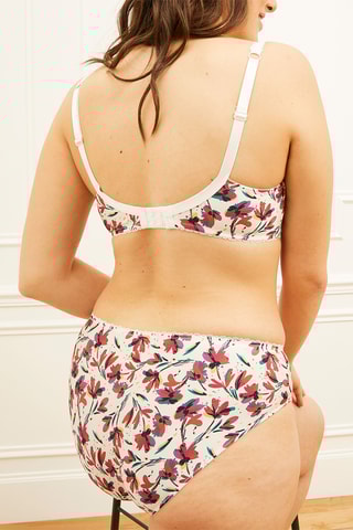 Shorties Violette - Branco e bordô