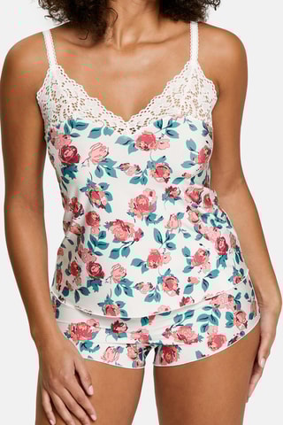 Calções de pijama Tiffany - Rosa e marfim