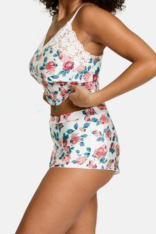 Calções de pijama Tiffany - Rosa e marfim