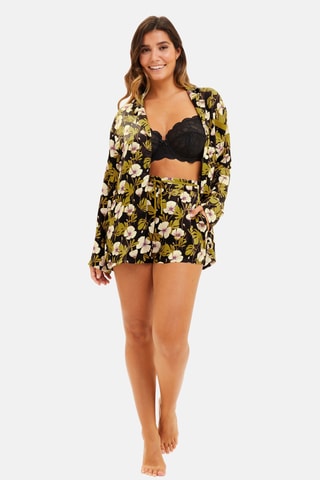 Calções de pijama Trendy Mix - Preto e Verde-azeitona