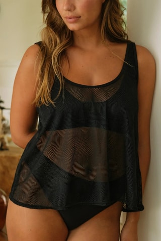 Camisola interior de pijama Thelma - Preto