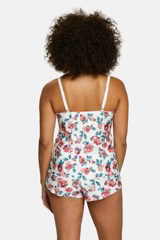 Camisola interior de pijama Tiffany - Rosa e marfim