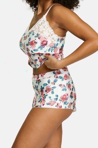 Camisola interior de pijama Tiffany - Rosa e marfim