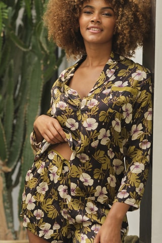 Camisa de pijama Trendy Mix - Preto