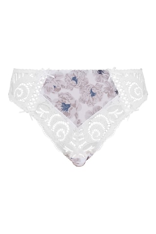 Cueca Amelie Print - Azul-escuro e cinzento-claro