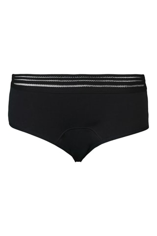 Shorties menstruais em algodão biológico Elena - Fluxo abondante - Preto