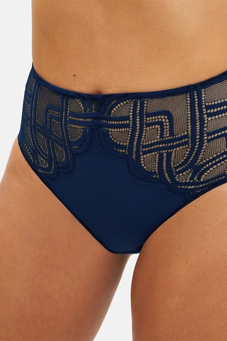 Tanga cintura subida Elise - Azul-marinho