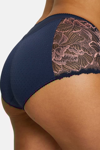 Shorties cintura subida Capucine - Azul-marinho