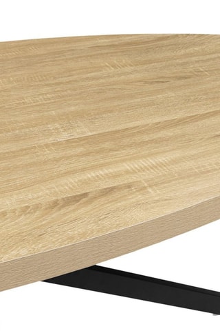 Mesa de jantar Céleste - Imitação de madeira e preto