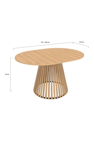 Mesa de jantar extensível Camélia - 110/150 x 75 x 110 cm