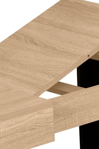 Mesa extensível Budapest - Imitação de madeira e preto