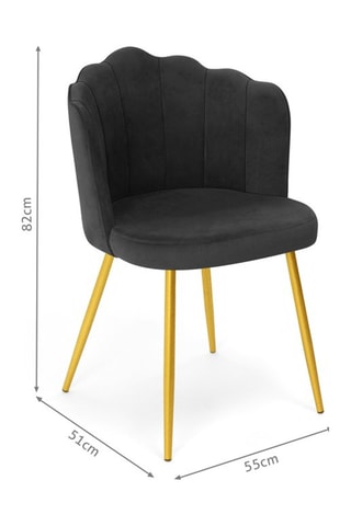 2 cadeiras Arielle - 55 x 82 x 51 cm