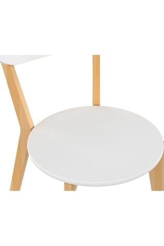 4 cadeiras Frida - Branco e natural