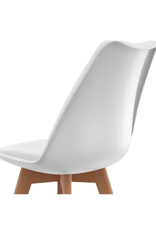 6 cadeiras Nordia - Natural e branco