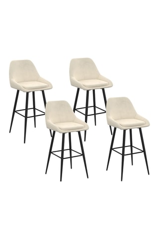 4 bancos de bar Olivia - 44 x 92 x 46 cm