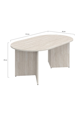 Mesa de centro Gabin efeito travertino L110cm