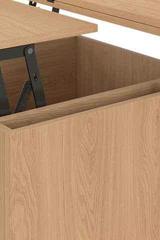 Mesa de centro extensível Tania e 4 pufes - 100 x 55/110 x 39/51 cm