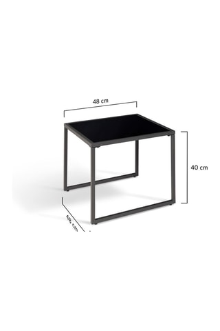 Conjunto de jardim Tropéa 2 lugares em aço cinzento