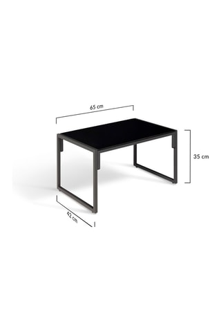 Conjunto de jardim Tropéa 4 lugares em aço cinzento