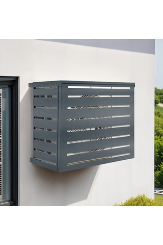 Caixa de ar condicionado exterior cinzento modelo pequeno