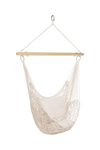 Cama de rede suspensa em madeira - 55 x 100 cm