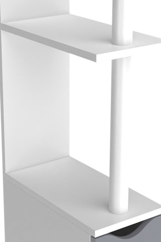 Móvel WC 2 portas - Branco e cinzento-escuro