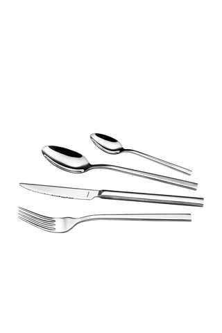 Ménagère en acier inoxydable - Ambre - 50 pièces