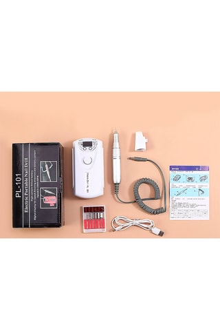 Kit ponceuse à ongles portatif - 6 têtes