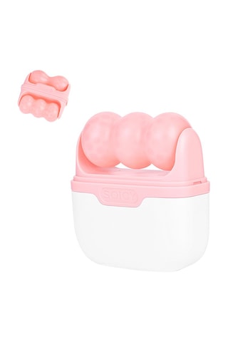 Rouleau à glace faciale - Rose et blanc
