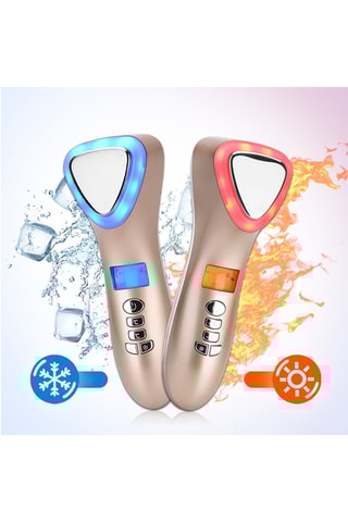 Masseur à ultrasons avec lumière LED - Doré