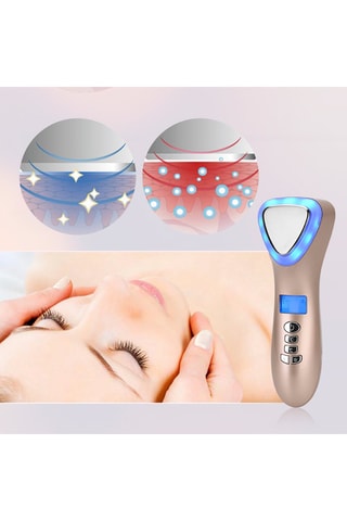 Masseur à ultrasons avec lumière LED - Doré