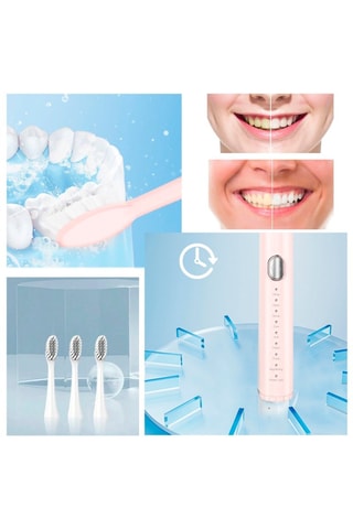 Brosse à dents électrique sonique rechargeable waterproof - 8 modes de brossage