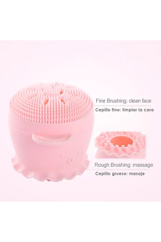 Brosse visage manuelle 2-en-1 - Rose clair