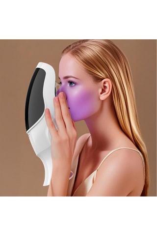Masque facial avec lumière LED - Blanc