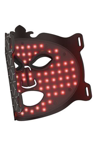 Masque facial avec lumière LED - Noir et rouge