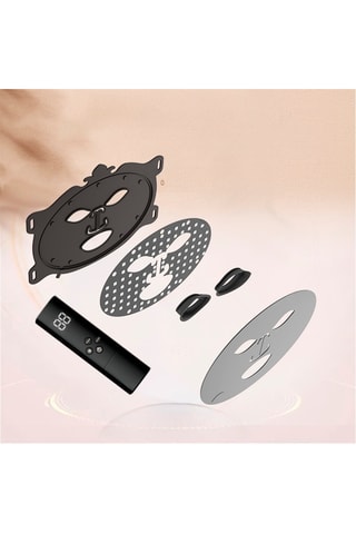 Masque facial avec lumière LED - Noir et rouge