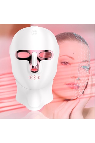 Masque facial avec lumière LED - Blanc