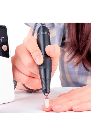 Ponceuse à ongles électrique - Argenté et noir