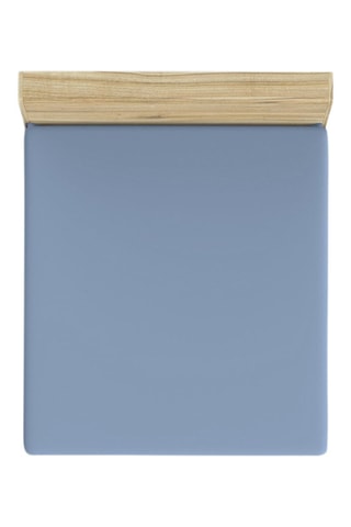 Lençol-capa em algodão 61 fios/cm² - Azul-claro