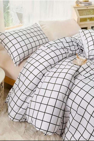 Conjunto de edredão em algodão 47 fios /cm² Pled - Preto