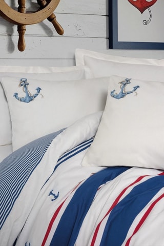 Conjunto de edredão em algodão 145 fios/m² Brine - Branco