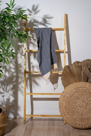 Toalha de mãos Baliksirti - Azul-escuro - 40 x 100 cm