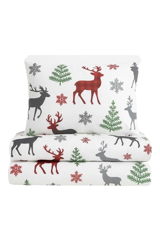 Conjunto de edredão Coverset - Vermelho e branco