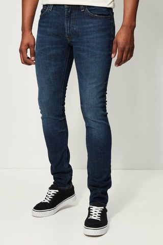 Calças de ganga slim de algodão biológico Kansas - Azul