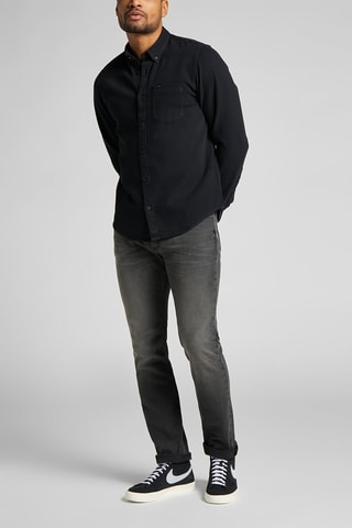 Calças de ganga direitas Preto