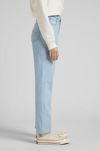 Calças de ganga mom Azul-celeste