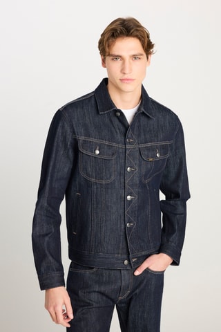 Casaco regular - Azul-escuro